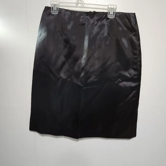 VNT Georgiou Studio Blue Shiny Blazer Size 12 + Unbranded Skirt Set Womens Suit - Picture 9 of 16